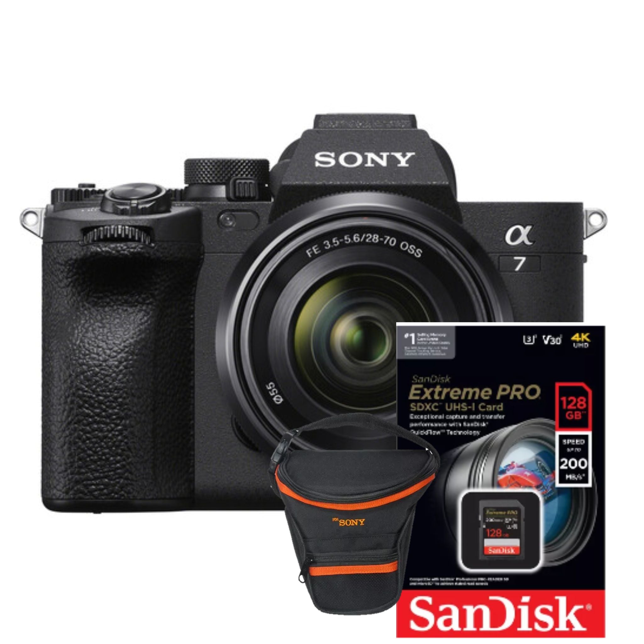 Sony Alpha 7 IV Kit Profesional – Cámara Full Frame con Lente 28-70mm + Memoria 128GB + Estuche